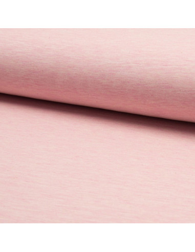 Tissu jogging mélangé - Rose
