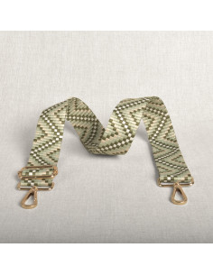 Sangle de sac zig zag avec mousquetons - Vert