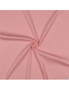Tissu jersey maille pointelle - Rose 2