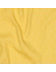 Tissu jersey maille pointelle - Jaune clair