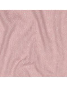 Tissu jersey maille pointelle - Vieux rose