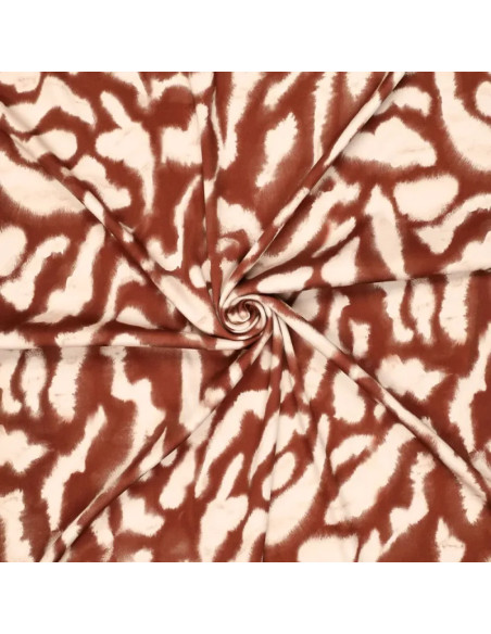 Tissu satin stretch - Animal