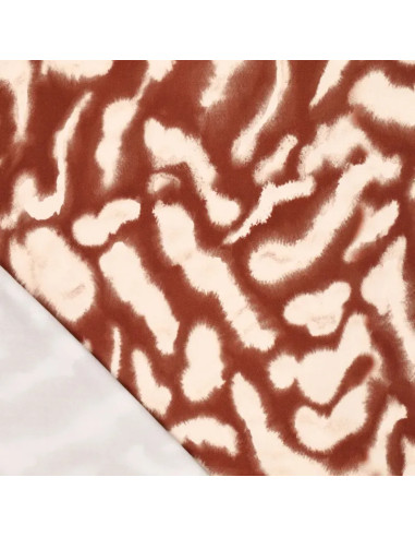 Tissu satin viscose stretch - Animal