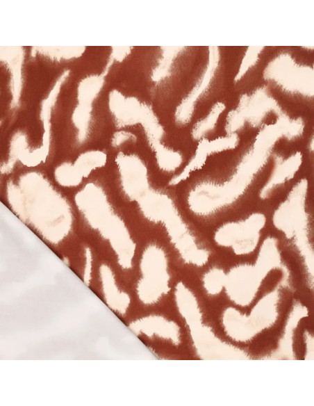 Tissu satin viscose stretch - Animal