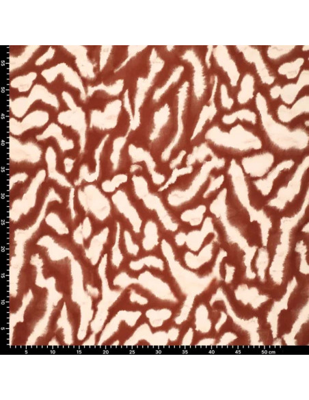 Tissu satin viscose stretch - Animal