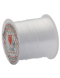 Fil de perles en plastique 0,6 mm - Transparent