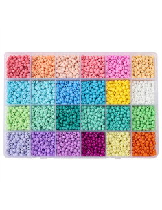 Coffret 3600 perles de rocaille 4 mm