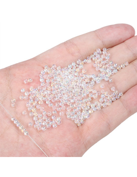 Sachet de 50 perles cristal 2 mm