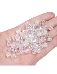 Sachet de 10 perles cristal 8 mm