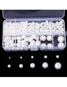 Coffret 800 perles nacrés - Blanc 2