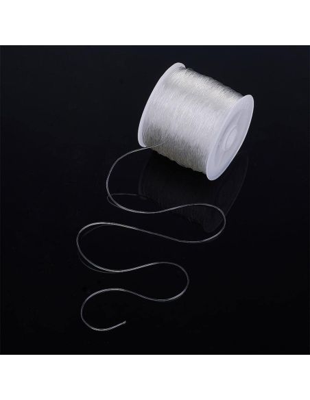 Fil élastique pour perles 0,80 mm - Transparent