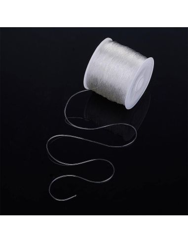 Fil élastique pour perles 0,50 mm - Transparent
