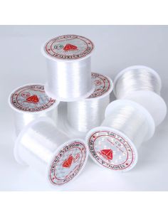 Fil de perles en plastique 0,40 mm - Transparent 2