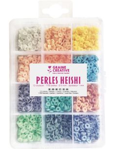 Coffret de 1750 perles Heishi - Pastel