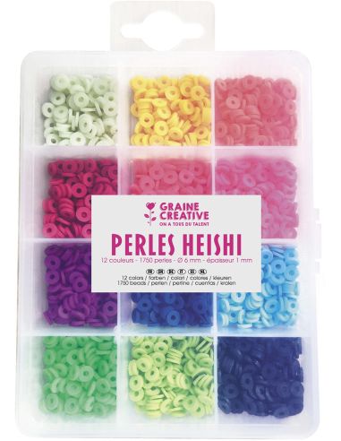 Coffret de 1750 perles Heishi - Fluorescent