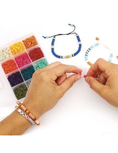 Coffret de 1750 perles Heishi - Fluorescent 2