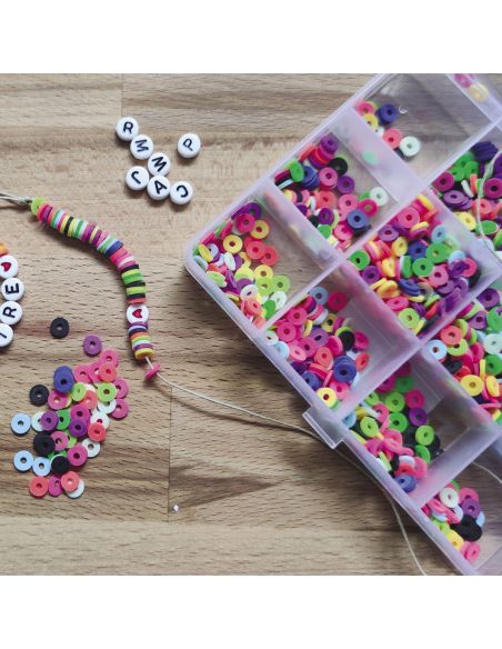 Coffret de 1750 perles Heishi - Fluorescent