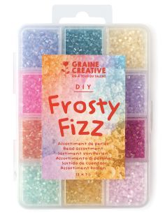 Coffret de 12 coloris de perles de rocailles 2 mm - Frosty Fizz