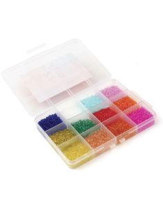 Coffret de 12 coloris de perles de rocailles 2 mm - Acid Candy 2