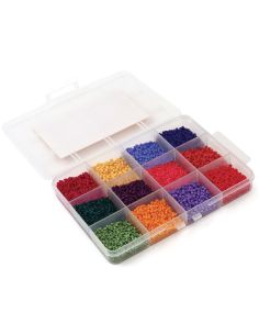 Coffret de 12 coloris de perles de rocailles 2 mm - Spice Market 2