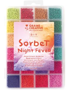 Coffret de 24 coloris de perles de rocailles 2 mm - Sorbet Night Fever