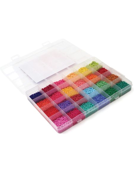 Coffret de 24 coloris de perles de rocailles 2 mm - Sorbet Night Fever