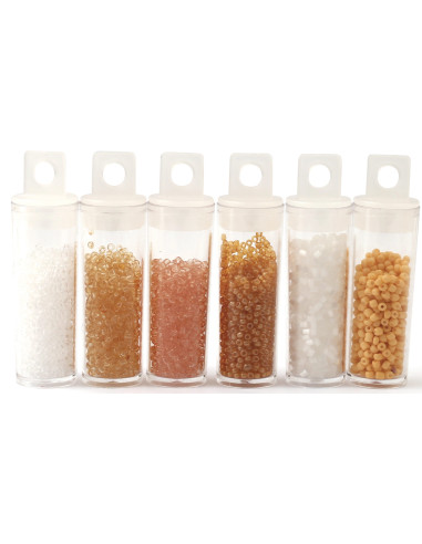 Le kiosque à perles 6 coloris de perles de rocailles 2 mm - Coquillage