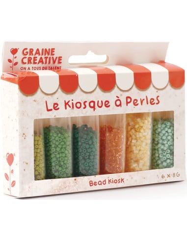 Le kiosque à perles 6 coloris de perles de rocailles 2 mm - Jungle