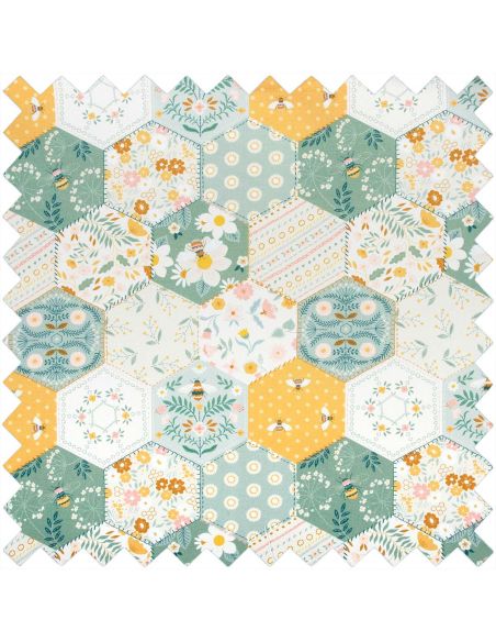 Boite à couture - Patchwork abeille