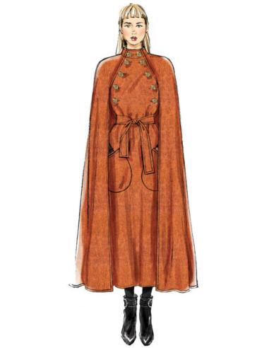 Patron de cape et ceinture - Vogue 9288