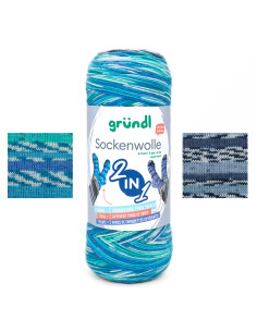 Laine à chaussettes Sockenwolle 2 en 1 Gründl