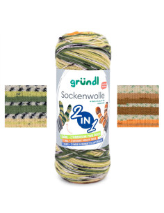 Laine à chaussettes Sockenwolle 2 en 1 Gründl 2