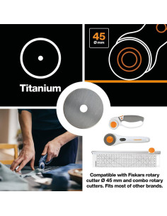 Lame rotative Fiskars Titanium Ø45 mm 2