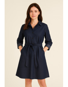 Tissu tencel denim - Bleu foncé 2