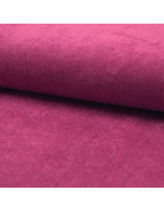 Tissu velours milleraies - Cyclamen