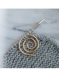 Spirale arrêt mailles pour tricot - Doré