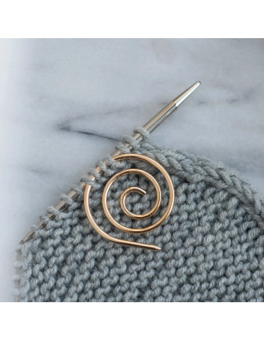 Spirale arrêt mailles pour tricot - Doré