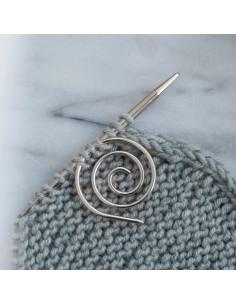 Spirale arrêt mailles pour tricot - Argent