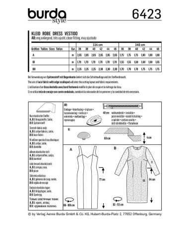 Patron de robe - Burda 6423