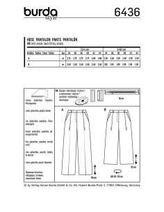 Patron de pantalon - Burda 6436 2