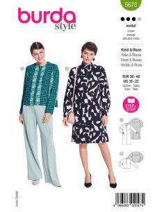 Patron de robe et chemisier - Burda 5678