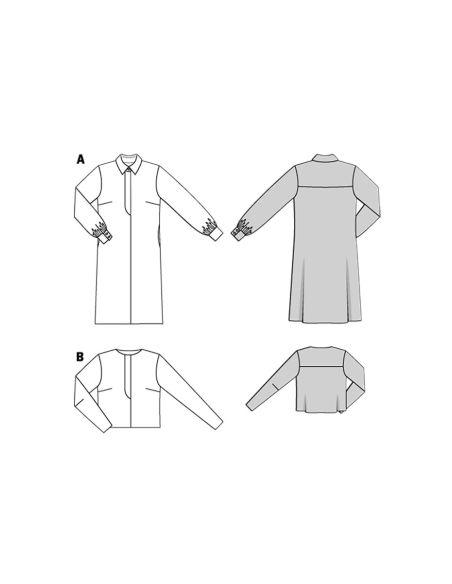Patron de robe et chemisier - Burda 5678