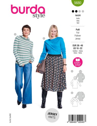 Patron de pull et T-shirt - Burda 5680
