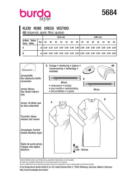 Patron de robe - Burda 5684