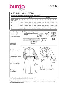 Patron de robe - Burda 5696 2
