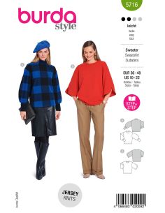 Patron de sweatshirt - Burda 5716