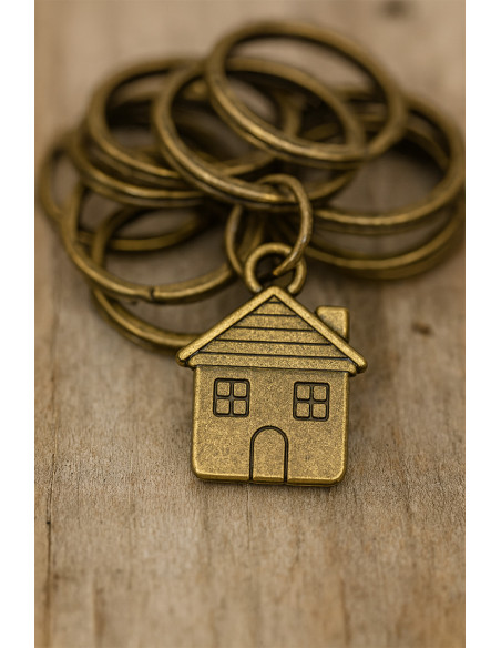 Anneaux brisés porte-clés 25 mm bronze