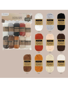 Sachet de 10 pelotes Scheepjes Catona Colour Pack - Cookies 2