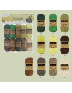 Sachet de 10 pelotes Scheepjes Catona Colour Pack - Avocado Toast 2