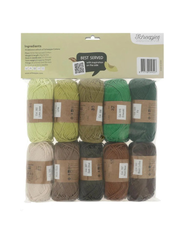 Sachet de 10 pelotes Scheepjes Catona Colour Pack - Avocado Toast